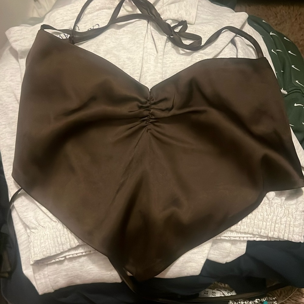 Going out brown top